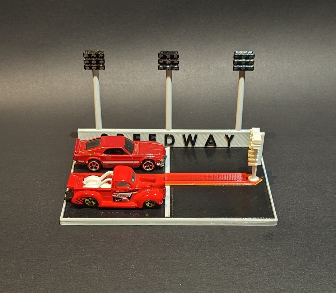Miniature Drag Strip Diorama - Perfect for Hot Wheels and 1/64 Scale ...