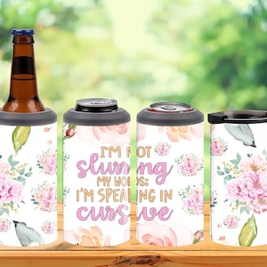 4 in 1 Can Bottle Cooler Funny Alcohol Wine Sublimation Tumbler Wrap Camping Picnic Barbeque Tailgate Gifts PNG SVG Instant Download