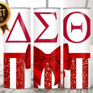 Delta Sigma Theta Sorority Tumbler Wrap Sublimation Design PNG SVG - Personalized DST Tumbler Wrap + Bonus Gift!