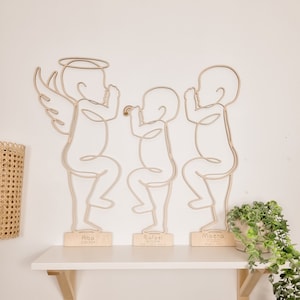 Wooden baby life size 1:1 decoration in the real size of your baby