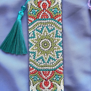 Beautiful Crystal Adorned Bookmark with Tassel, lot of 3, free shipping, crystal art