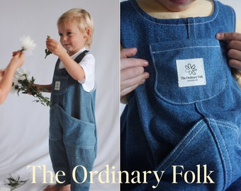 Billie Overalls Kids Sewing Pattern: Beginner Friendly, Newborn to 7 Years (Digital Download)