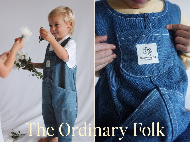 Billie Overalls Kids Sewing Pattern: Beginner Friendly, Newborn to 7 Years (Digital Download)