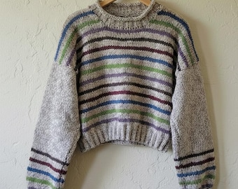 Brambling Jumper – Hand-Knit Wool | Oversized Relaxed Fit, Woodland Style - No.5243