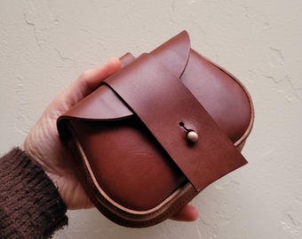 Belt Bag - Pouch – Handmade Leather – Cottagecore Forest Style - Withy, Tobacco / Noce Badalassi.
