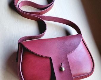 Natter Ragglebloom – Leather Crossbody Bag | Small Size, Cottagecore Style - No.5260