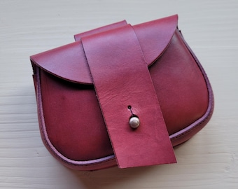 Belt Bag - Pouch – Handmade Leather – Cottagecore Forest Style - Withy - Mosto Badalassi