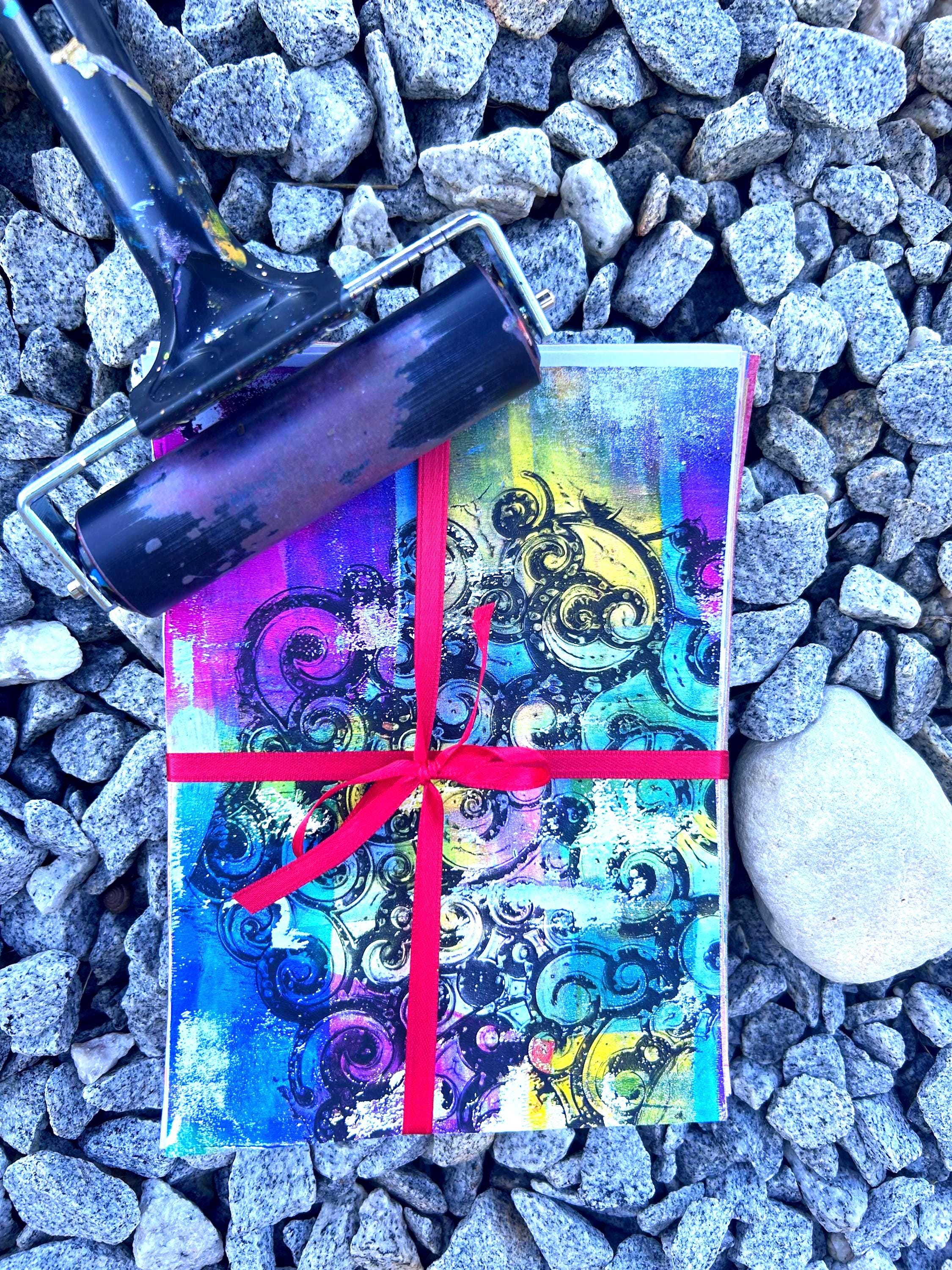 20 GELLI PRINTS - junk journals & collage - Hand printed