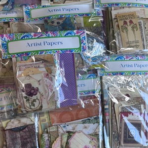 Pacote de itens efêmeros e sobras de papel