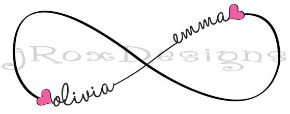 Custom Infinity Tattoo Design With Personalization Etsy