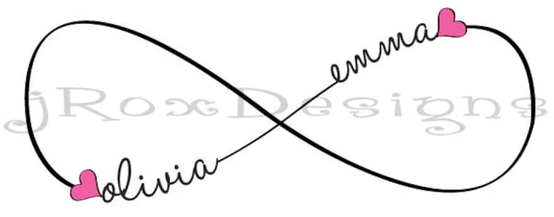 Custom Infinity Tattoo Design with Personalization image 2