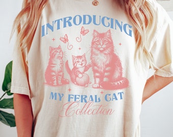 Princess of Feral Cats T shirt Funny Cool Tee Shirt Gift for Geek Kitten Street Pets LOL Memes Animals Awesome 80s Summer Retro Vintage Etsy