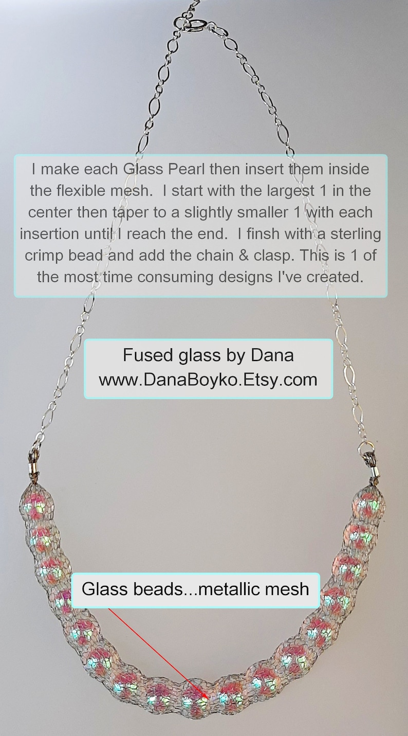 bridal jewelry Fused glass necklace /& 14 karat gold filled necklace modern colorful statement piece wedding present dichroic glass