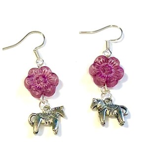 Swedish Dala Horse Earrings