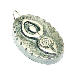 Earth Goddess Venus Pendant Light Polymer Clay Silver Goddess Jewelry Component