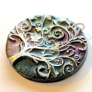 Tree of Life Handmade Polymer Clay Pendant image 3