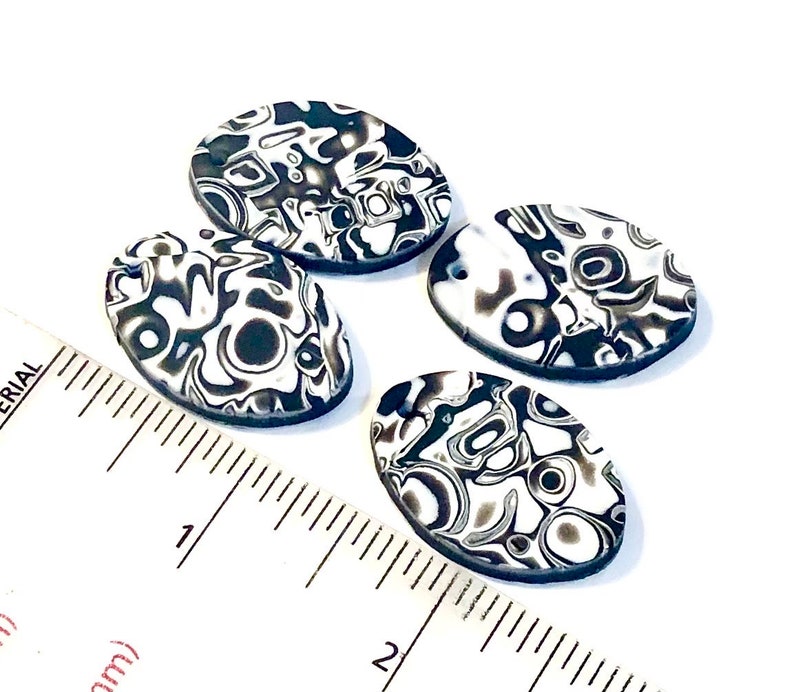 Handmade Polymer Clay Beads Artisan Earring Jewelry Components image 4