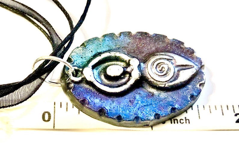 Spiral Goddess Pendant Necklace OOAK Handmade Polymer Clay Etsy