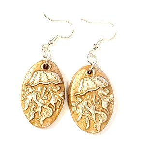 Glistening Jellyfish Earrings - Unique Handcrafted Gold and Silver Jewelry Gift