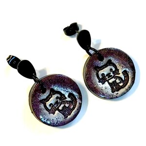 Polymer Clay Kitty Cat Earrings: Handmade Lightweight Cat Jewelry