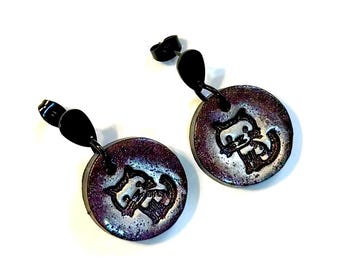 Polymer Clay Kitty Cat Earrings: Handmade Lightweight Cat Jewelry