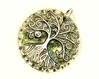 Tree of Life Pendant Handmade Polymer Clay Yggdrasil Pendant