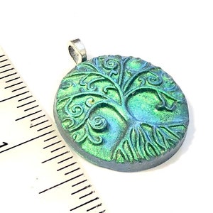 Tree of Life Necklace Handmade Polymer Clay Miracle Tree Pendant Yggdrasil Necklace image 4