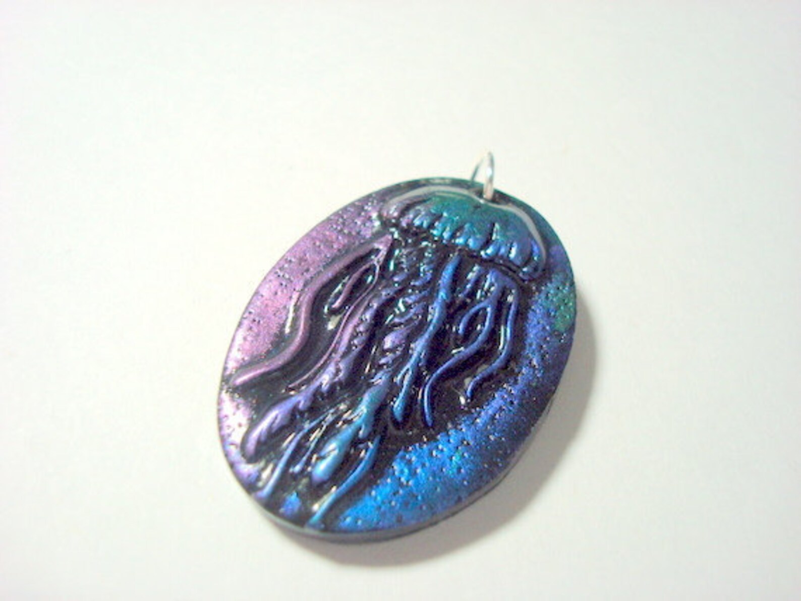 Jellyfish Pendant From the Depths Handmade Black and Gem Etsy