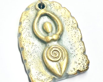 Earth Goddess Venus Pendant Silver Gold Goddess Jewelry Component