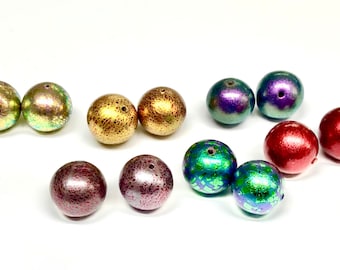 Handmade Polymer Clay Beads Super Sparkle Glitter Round Beads 15MM Beads