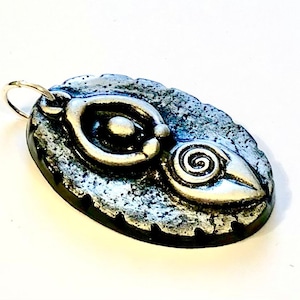 Black and Silver Earth Goddess Pendant