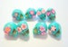 Sugar Skull Beads Turquoise Pink Skull Jewelry Components 