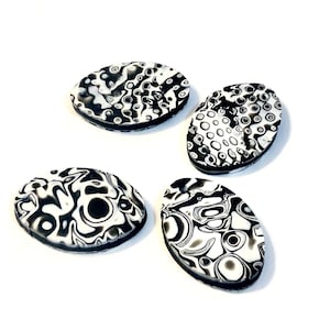 Handmade Polymer Clay Beads Artisan Earring Jewelry Components image 1