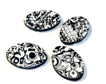 Handmade Polymer Clay Beads Artisan Earring Jewelry Components