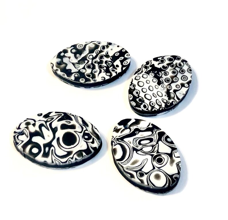 Handmade Polymer Clay Beads Artisan Earring Jewelry Components image 1