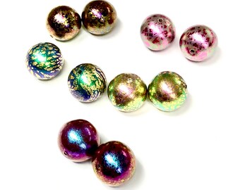 Handmade Polymer Clay Beads Super Sparkle Glitter Round Beads 17 MM Beads