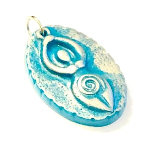 Earth Goddess Pendant Turquoise Silver Handmade Goddess Jewelry Gift