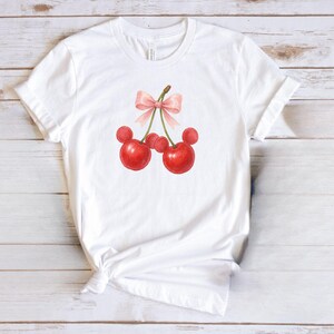 Cherry T-Shirt, Valentines Day Cherry Shirt, Disney Coquette Tee, Valentines Day Gifts, Gift For Woman, Disney Cherry T-Shirt, Trendy Shirt