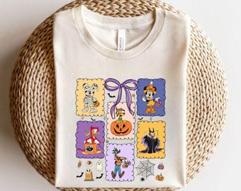 Mickey And Friends Halloween T-Shirt, Retro Trick or Treat Shirt, Fall Pumpkin Shirt, Disney Halloween Shirt, Gift for Her,Disney Halloween