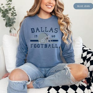 Distressed Dallas Football Shirt Cowboys Football Comfort Colors Crewneck Cowboys Gift for Dallas Cowboys Football Fan Cowboys Gift Game Day