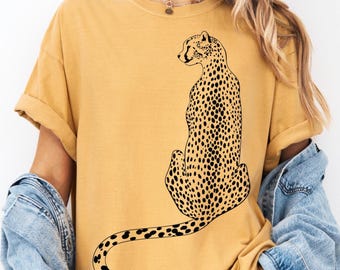 Leopard Graphic Tee, Comfort Colors, Leopard Shirt, Jungle Shirt, Gift for Her, Trendy Tshirt, Funny Animal Shirt, Leopard Tee