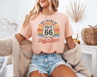 Route 66 Shirt, Vintage Road Trip Shirt, Retro Travel Tee, Highway 66 Shirt, Drive the Legend Shirt, Anniversary Graphic Tee