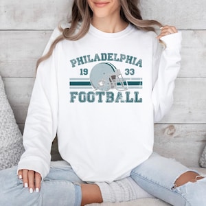 Distressed Philadelphia Football Shirt Comfort Colors Eagles Football Crewneck Retro Eagles Shirt for Philadelphia Eagles Football Fan Gift