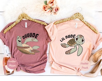 Dude And Lil Dude Tee, Disney Father And Son Tshirt, Funny Fathers Day Tee, Daddy and Son Matching Tshirt, Fathers Day Gift, Father's Day