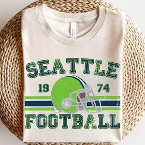 Distressed Seattle Football Shirt Seahawks Football Crewneck Retro Seahawks Shirt Gift for Seattle Seahawks Football Fan Gift Game Day