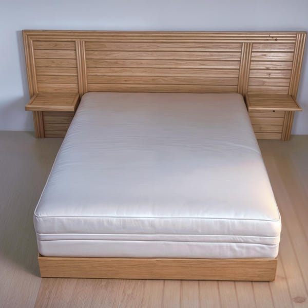 King Bed Frame With Nightstand Etsy