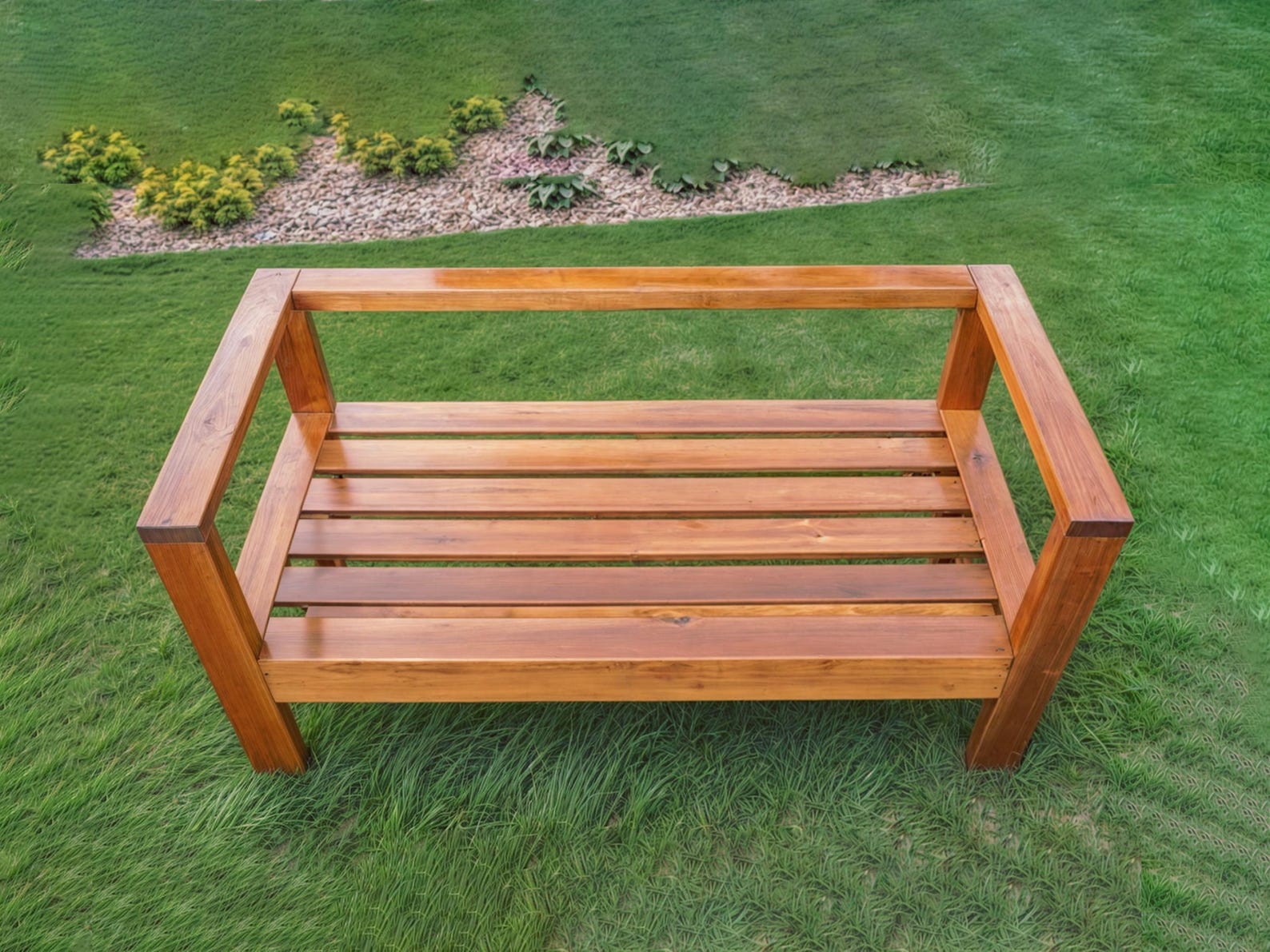 DIY Wooden Outdoor Sofa Build Plan, Woodworking Plans, Patio Furniture ...
