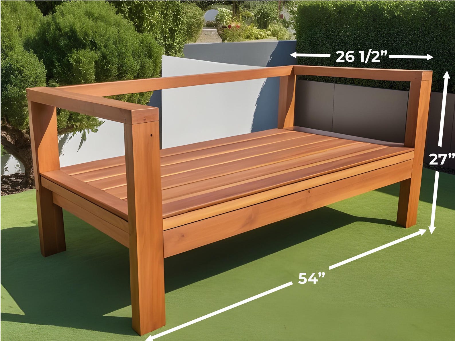 DIY Wooden Outdoor Sofa Build Plan, Woodworking Plans, Patio Furniture ...