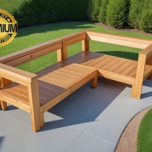 DIY Patio Sectional Sofa & Coffee Table Build Plan (PDF)