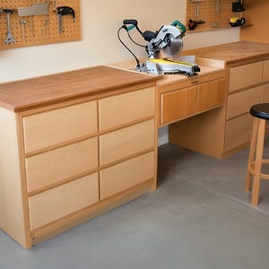 Miter Saw Station Build Plan: DIY Woodworking Workbench (PDF Download)